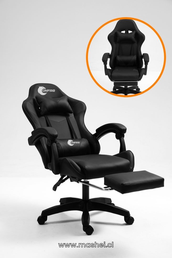 "Silla Gamer OnFire con Reclinación Ajustable de 135° – Ergonomía y Confort para Jugadores y Profesionales"