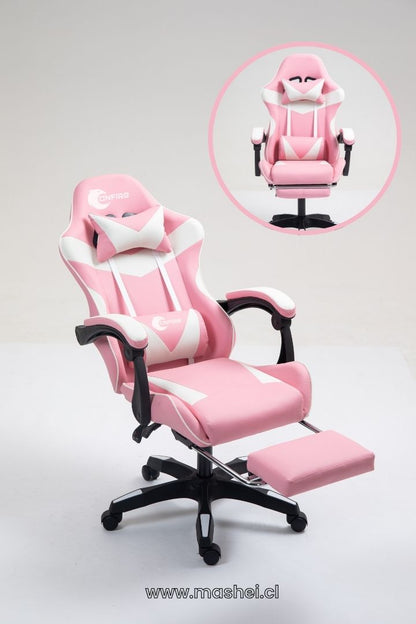 "Silla Gamer OnFire Ergonómica con Masajeador Lumbar – Reclinación de 135° para Máximo Confort"