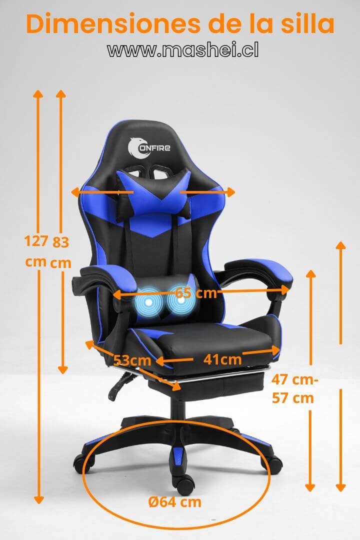 "Silla Gamer OnFire Ergonómica con Reposapiés – Diseño Adaptable y Garantía de 3 Meses"