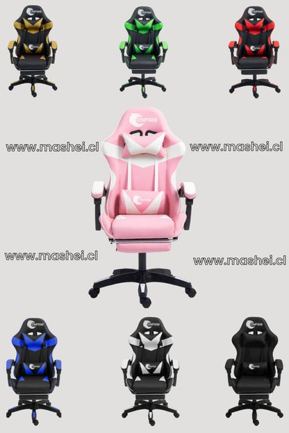 "Silla Gamer OnFire Ergonómica con Masajeador Lumbar – Reclinación de 135° para Máximo Confort"