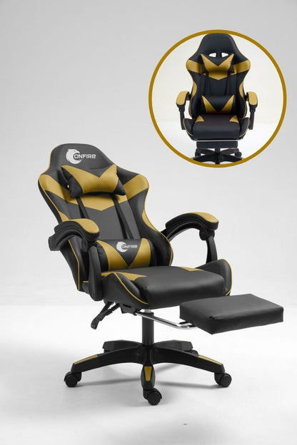 "Silla Gamer OnFire con Reclinación de 135° y Soporte Lumbar – Perfecta para Gaming y Estudio"